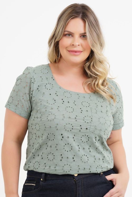 Blusa Plus Size Clarice Laise Manga Curta