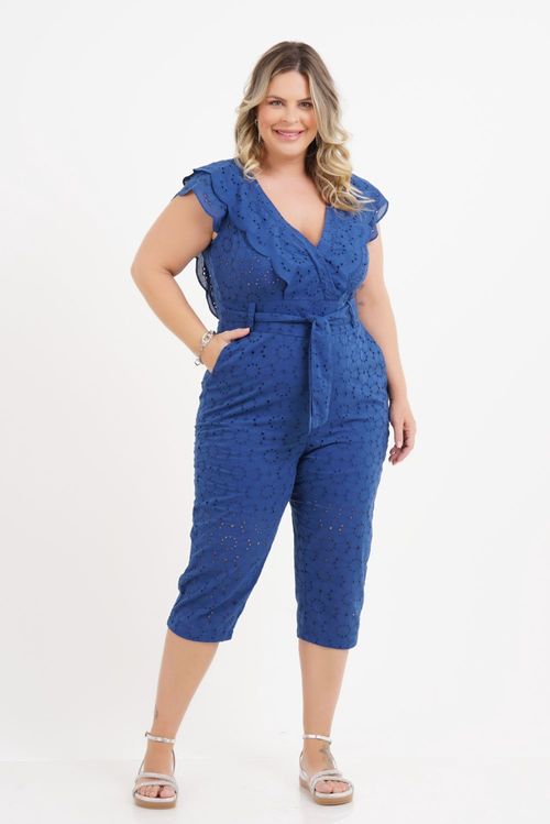 Macacão Capri Plus Size Carmen Laise