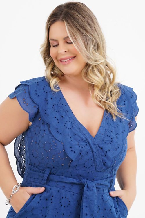 Macacão Capri Plus Size Carmen Laise