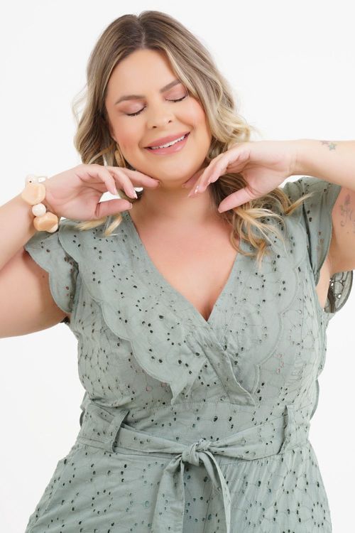 Macacão Capri Plus Size Carmen Laise