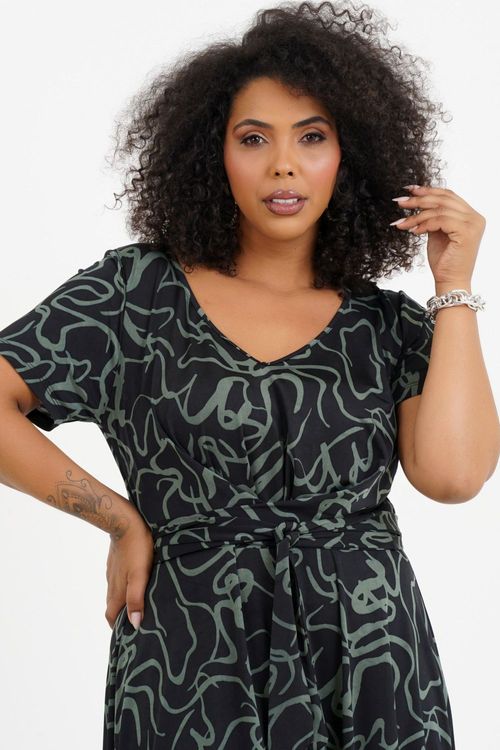 Vestido Plus Size Vanessa Midi