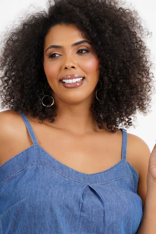 Regata Plus Size Nádia Jeans