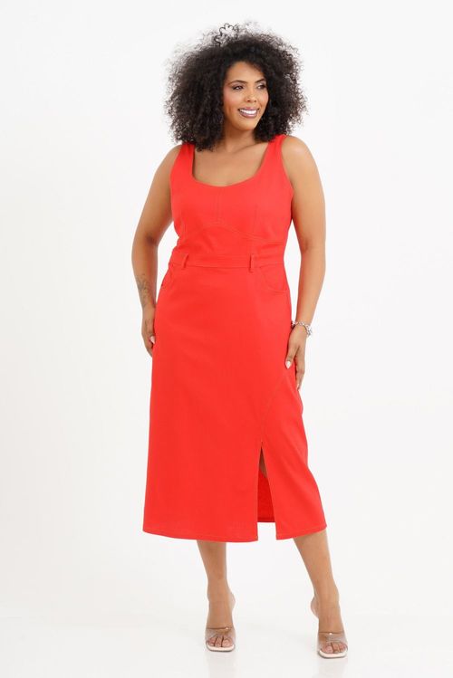 Vestido Plus Size Rafaela Midi