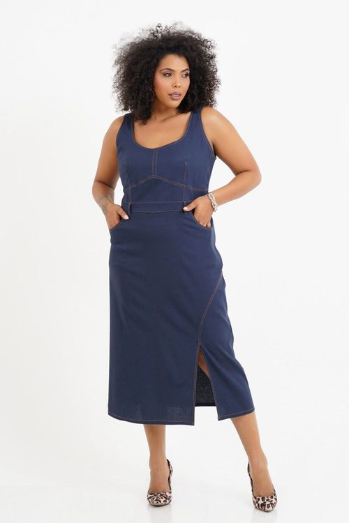 Vestido Plus Size Rafaela Midi