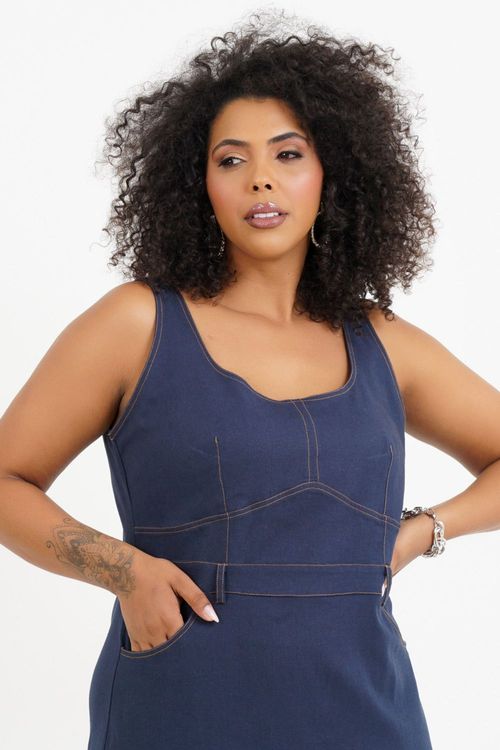 Vestido Plus Size Rafaela Midi
