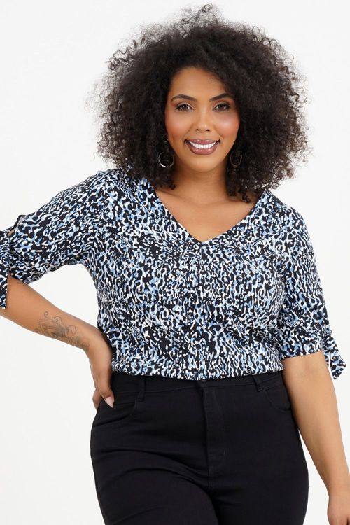 Blusa Plus Size Emília Manga Curta