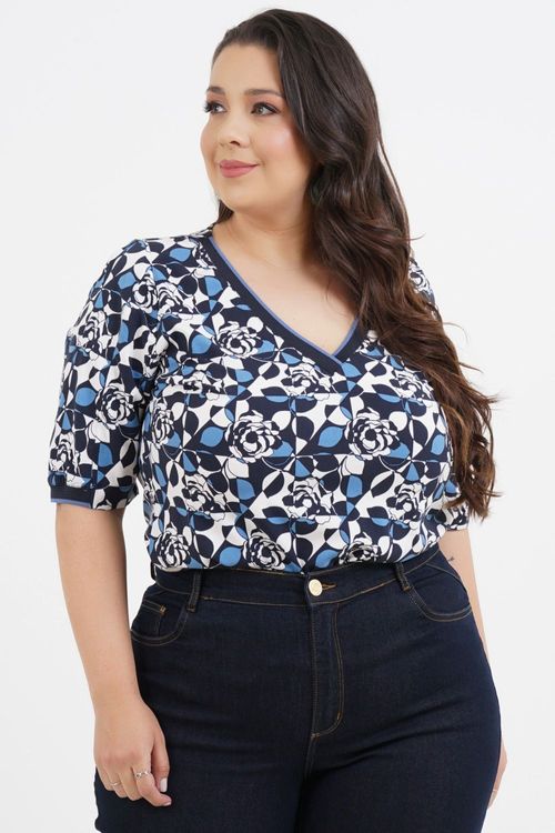 Blusa Plus Size Ingrid Manga 3/4