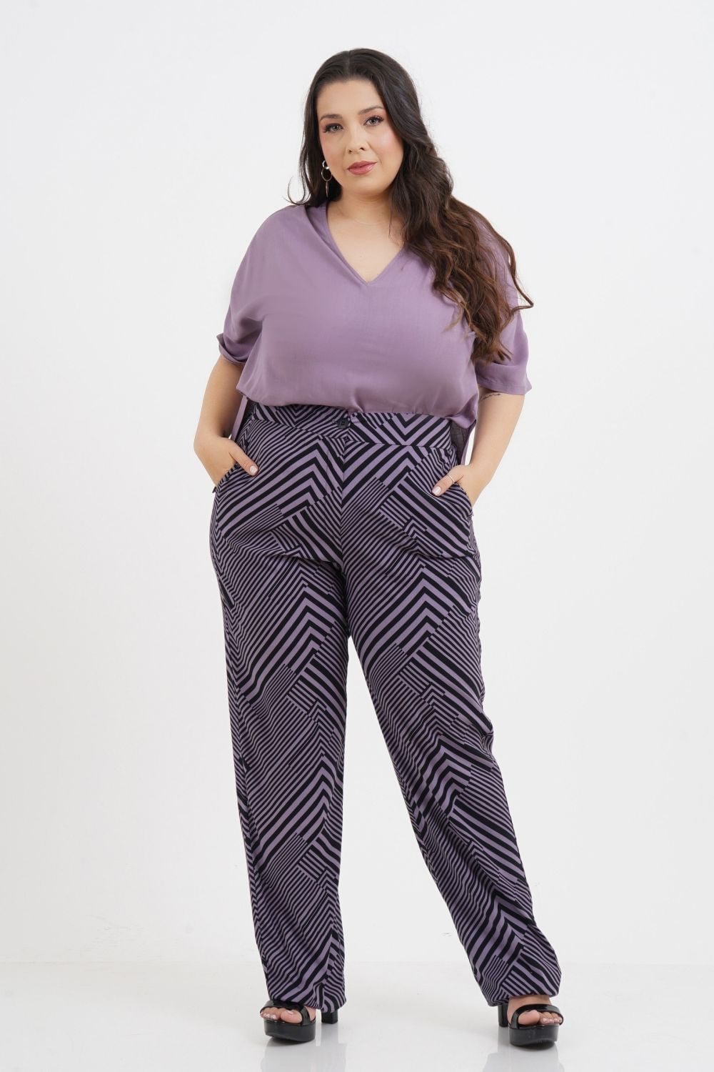 Calça Pantalona Plus Size Sandy