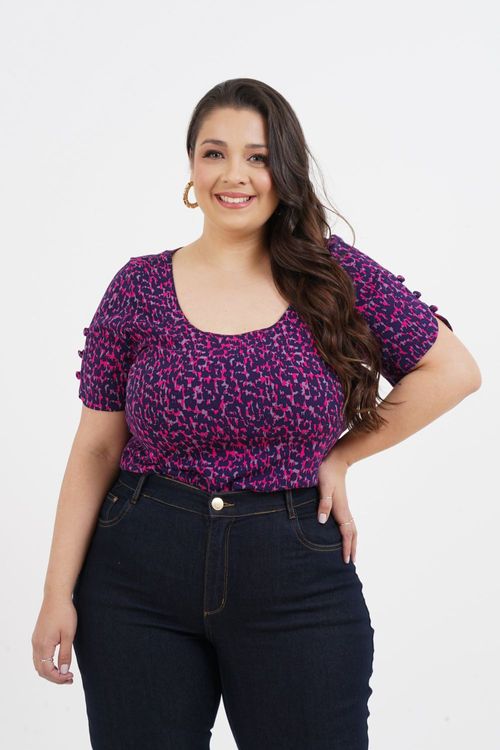 Blusa Plus Size Lígia Manga Curta
