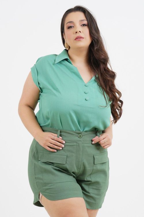 Blusa Plus Size Brenda Manga Curta