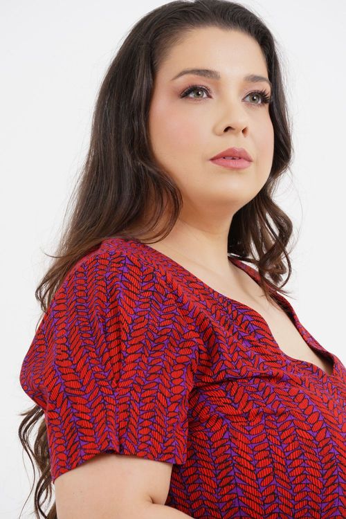 Blusa Plus Size Janaína Manga Curta