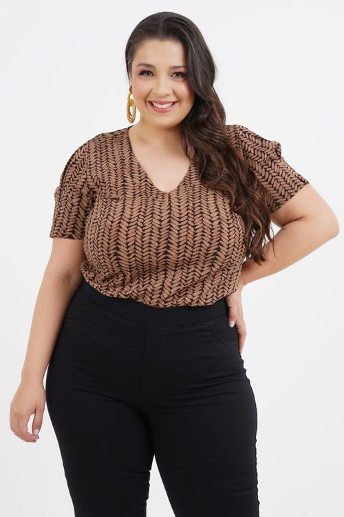 Blusa Plus Size Janaína Manga Curta