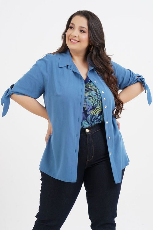 Camisão Plus Size Lavínia Manga 3/4