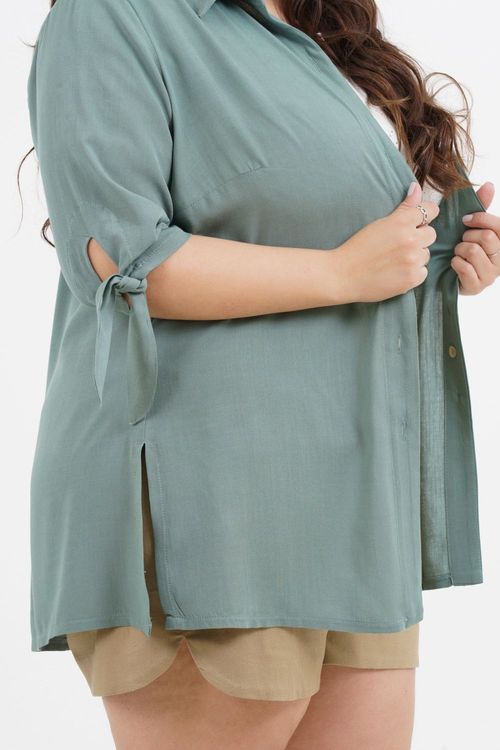 Camisão Plus Size Lavínia Manga 3/4