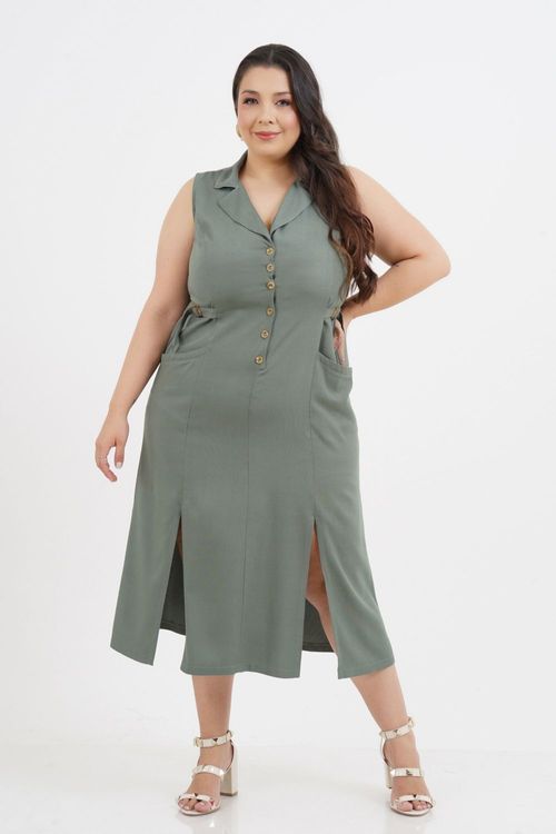 Vestido Plus Size Samantha Midi