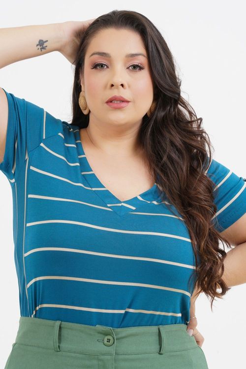 Blusa Plus Size Laura Manga Curta