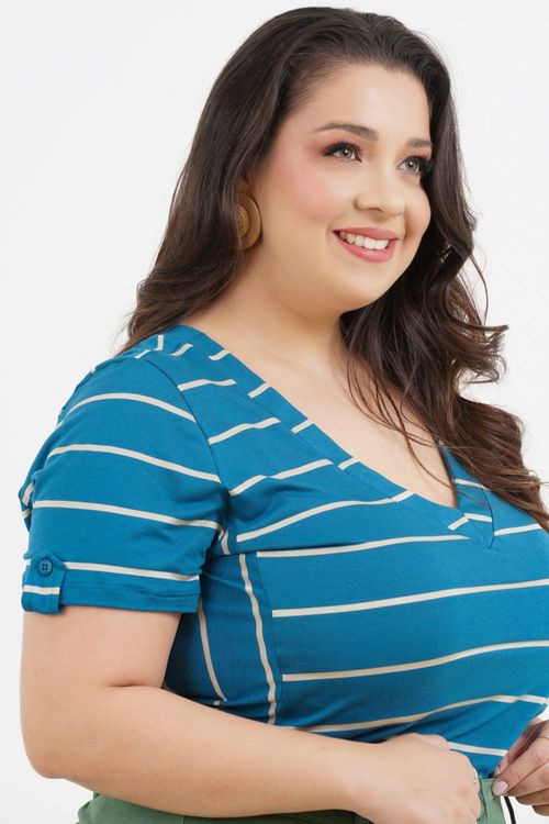 Blusa Plus Size Laura Manga Curta