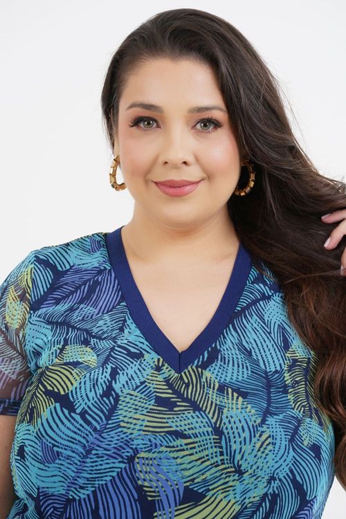 Blusa Plus Size Gláucia Manga Curta