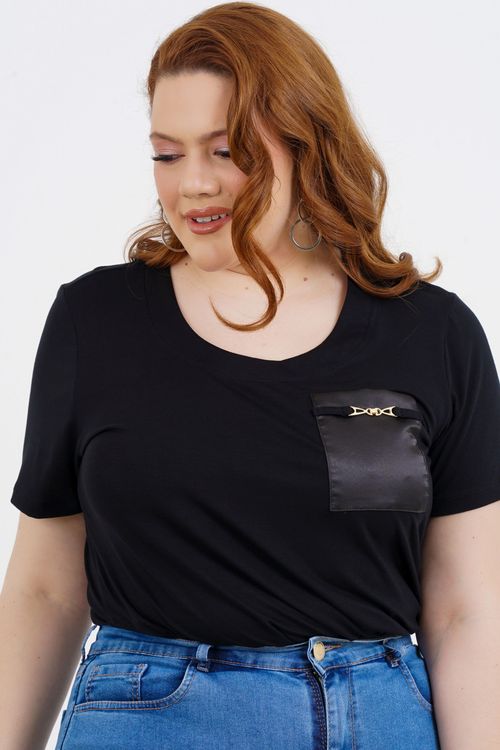 Blusa Plus Size Sarah Manga Curta