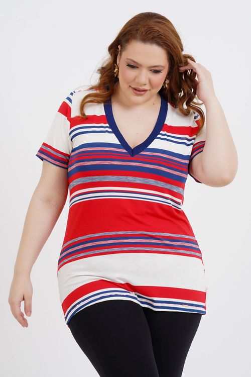 Blusa Plus Size Angelina Manga Curta