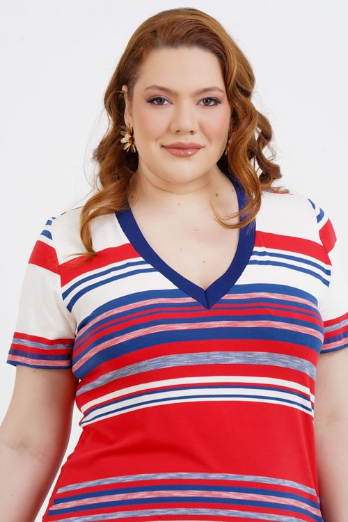 Blusa Plus Size Angelina Manga Curta