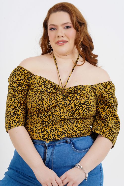 Blusa Plus Size Maísa Manga 3/4