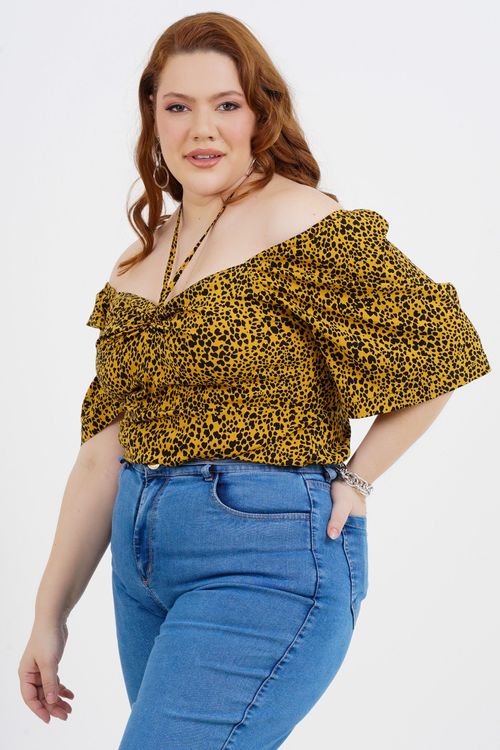 Blusa Plus Size Maísa Manga 3/4
