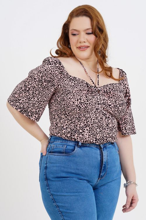 Blusa Plus Size Maísa Manga 3/4