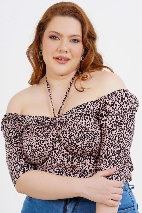 Blusa Plus Size Maísa Manga 3/4