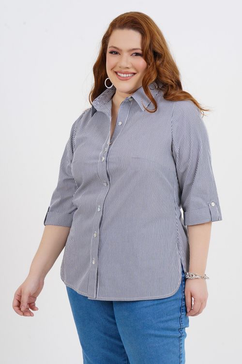 Camisão Plus Size Carlota Manga Longa