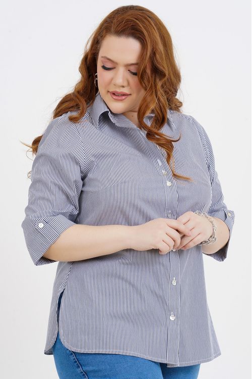 Camisão Plus Size Carlota Manga Longa