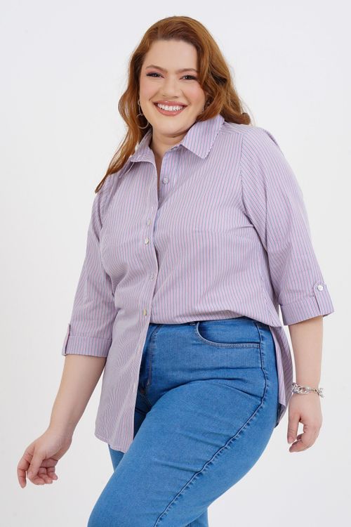 Camisão Plus Size Carlota Manga Longa