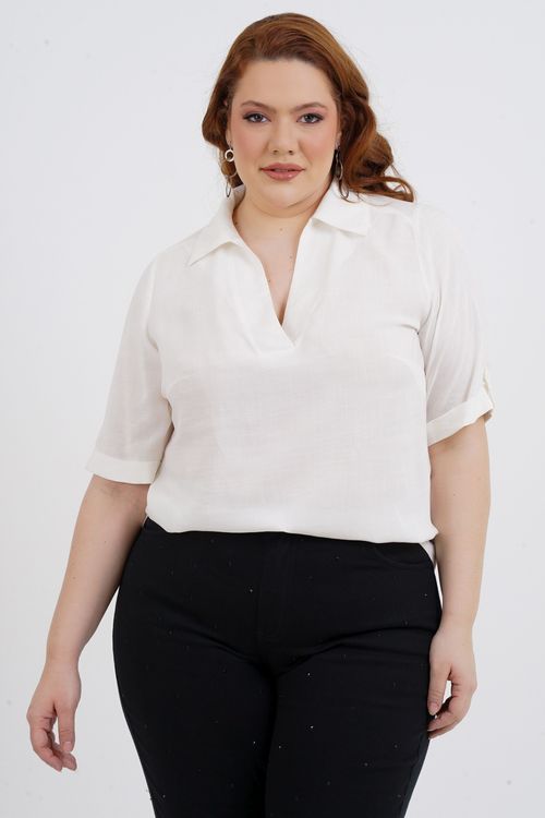 Blusa Plus Size Tarsila Manga 3/4