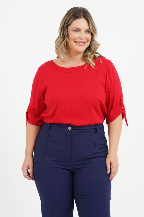 Blusa Plus Size Eva Manga 3/4