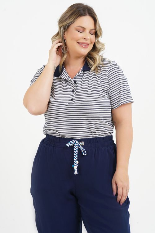 Blusa Plus Size Dayane Manga Curta