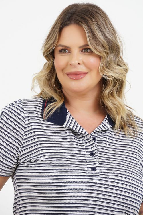 Blusa Plus Size Dayane Manga Curta