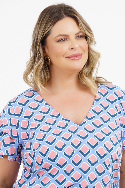 Blusa Plus Size Julieta Manga Curta