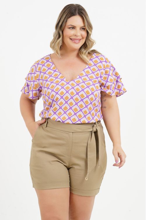 Blusa Plus Size Julieta Manga Curta