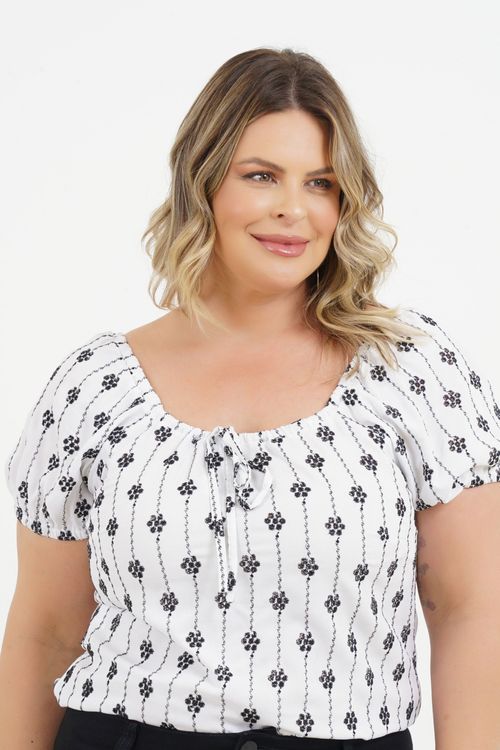 Blusa Plus Size Bella Manga Curta