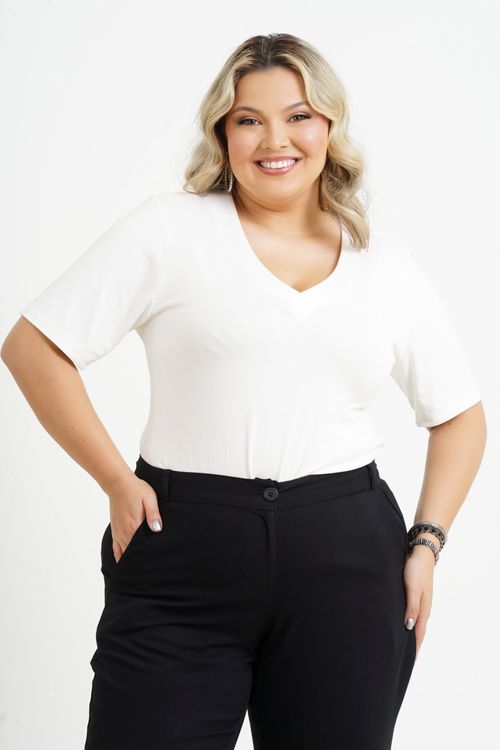 Blusa Plus Size Virgínia Manga 3/4