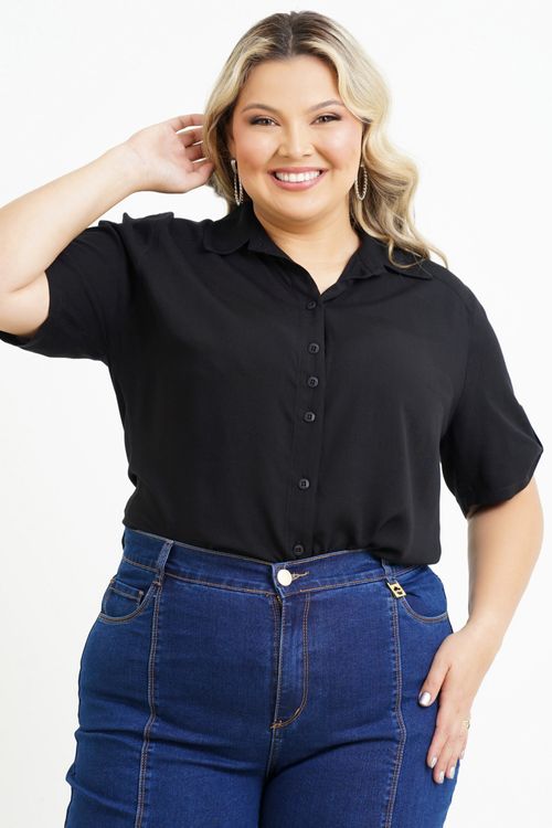 Camisão Plus Size Vanusa Manga Curta