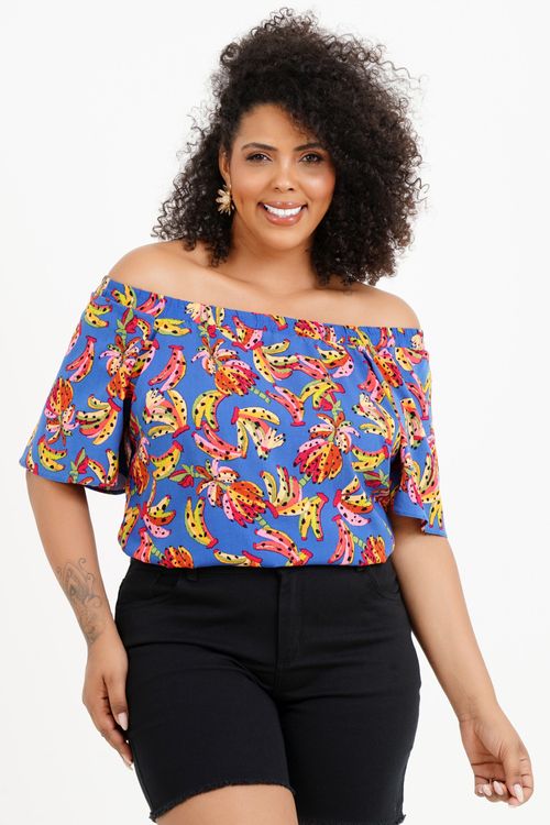 Blusa Plus Size Luciana Manga 3/4