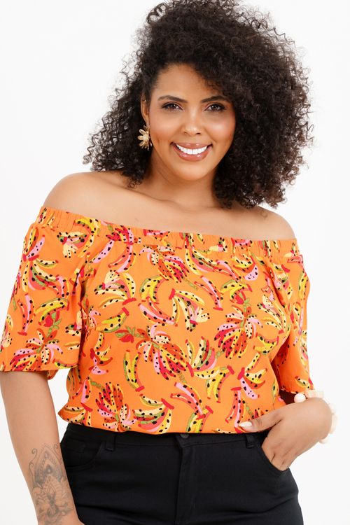 Blusa Plus Size Luciana Manga 3/4
