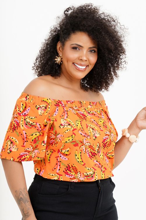 Blusa Plus Size Luciana Manga 3/4