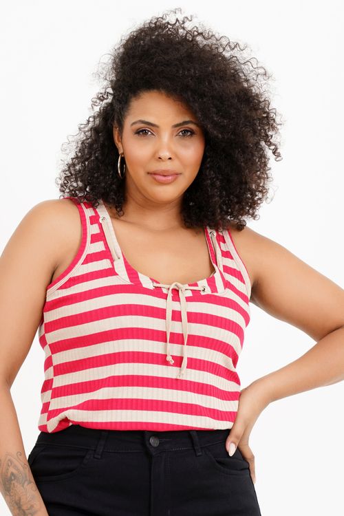 Regata Plus Size Canelado Lugo Hera