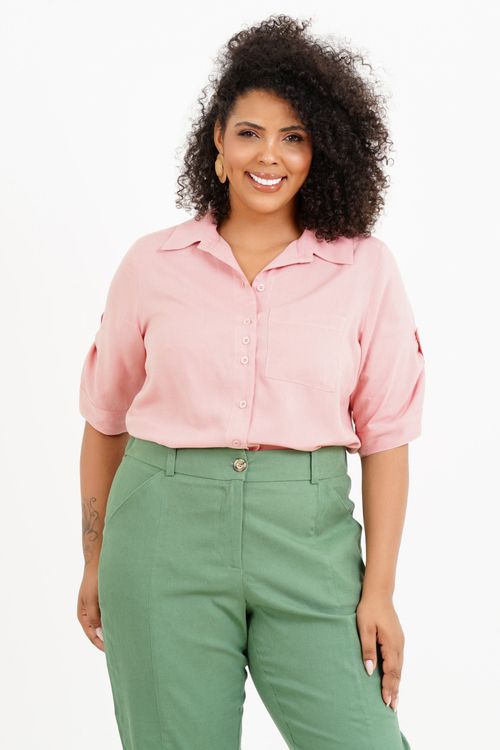 Camisão Plus Size Norah Manga 3/4