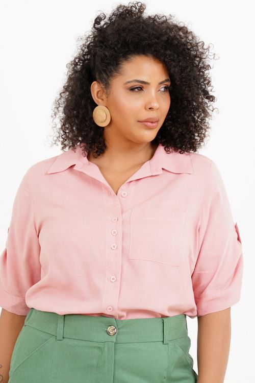 Camisão Plus Size Norah Manga 3/4