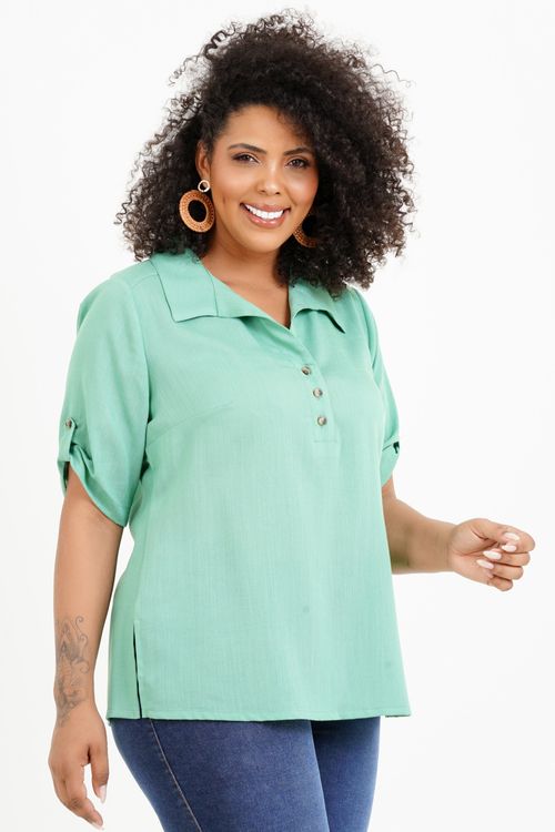 Camisão Plus Size Jacqueline Manga 3/4