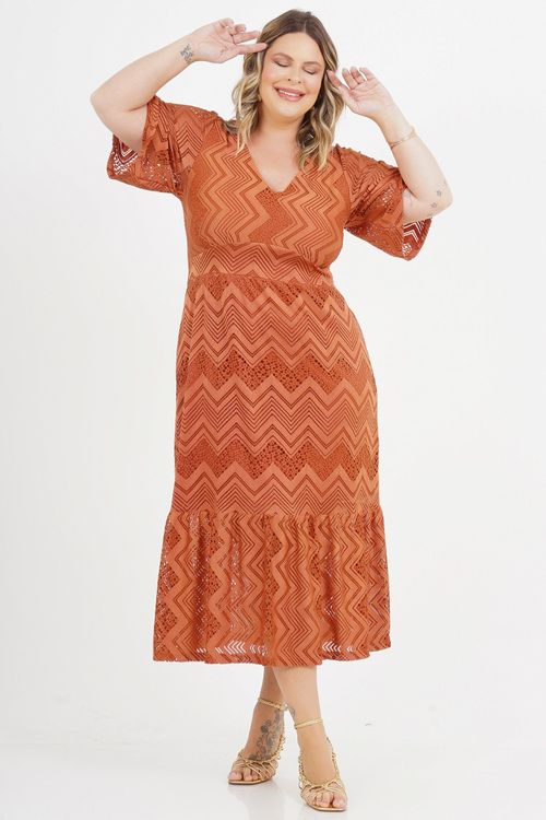 Vestido Renda Plus Size Joane Longo