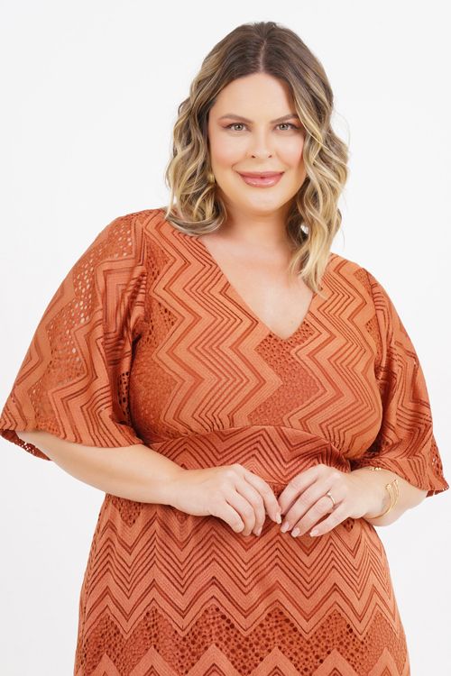 Vestido Renda Plus Size Joane Longo